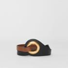 Burberry Burberry Grommet Detail Lambskin Waist Belt, Size: S/m, Black