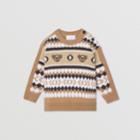 Burberry Burberry Childrens Fair Isle Wool Cashmere Sweater, Size: 12m