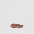 Burberry Burberry Faux Watch Detail Leather Belt, Size: 85, Brown