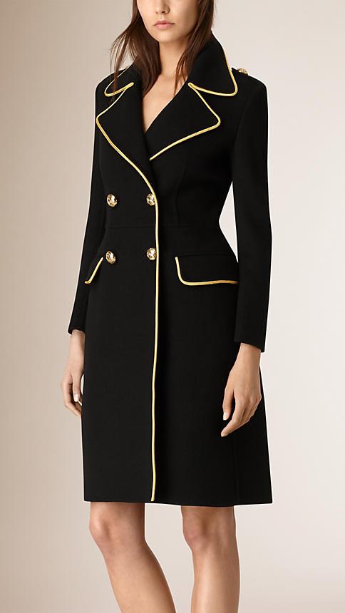 Burberry Prorsum Regimental Detail Cashmere Coat