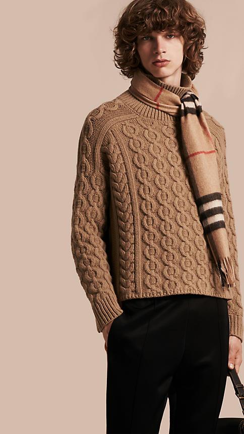 Burberry Wool Cashmere Cable Knit Jumper