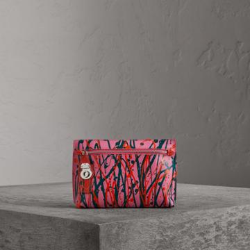 Burberry Burberry Splash Trench Leather Pouch, Pink