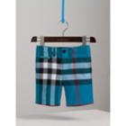 Burberry Burberry Check Cotton Shorts, Size: 8y, Blue