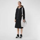 Burberry Burberry Vintage Check Detail Jersey Hooded Top, Size: M, Black