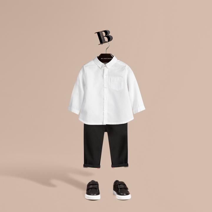 Burberry Burberry Cotton Oxford Shirt, Size: 6m, White