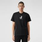 Burberry Burberry Swan And Logo Print Cotton Oversized T-shirt, Size: M