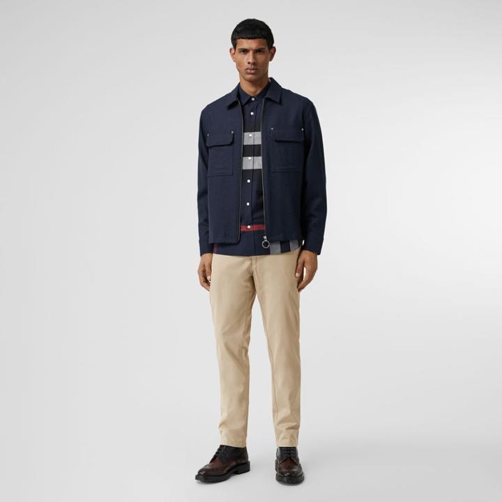 Burberry Burberry Slim Fit Cotton Chinos, Size: 48, Beige