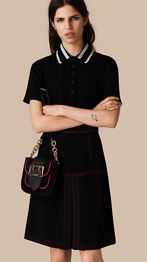 Burberry Prorsum Military Pleat A-line Skirt