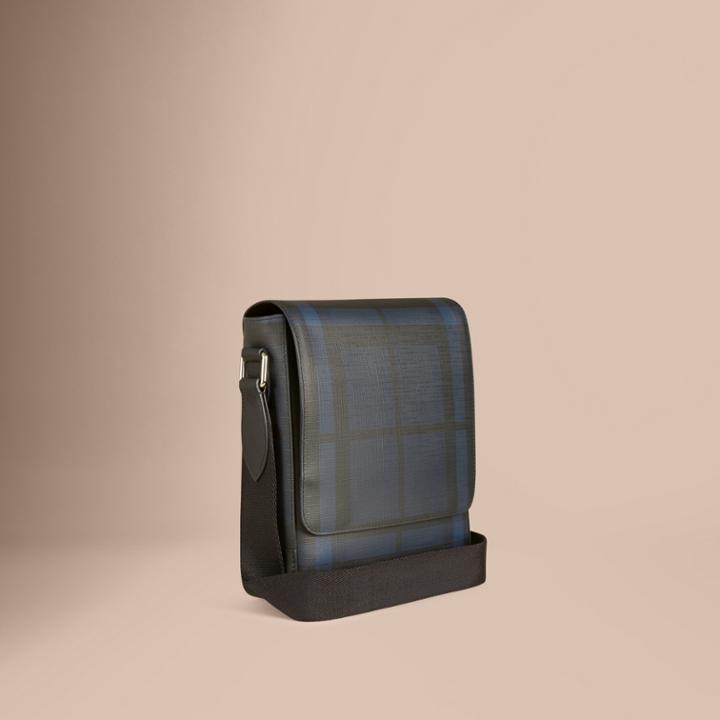 Burberry Burberry London Check Crossbody Bag, Blue