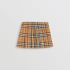 Burberry Burberry Childrens Vintage Check Pleated Skirt, Size: 4y, Yellow
