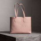 Burberry Burberry Embossed Leather Tote, Pink