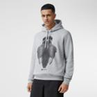 Burberry Burberry Montage Print Cotton Hoodie, Size: L, Grey