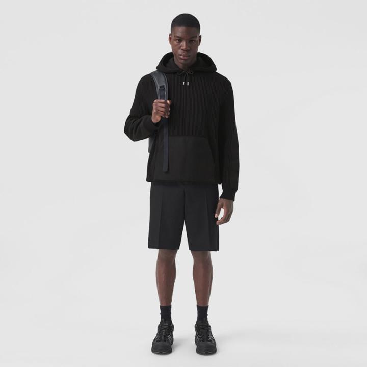 Burberry Burberry Rib Knit Wool Cotton Hoodie