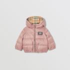 Burberry Burberry Childrens Reversible Vintage Check Down-filled Puffer Jacket, Size: 2y, Purple