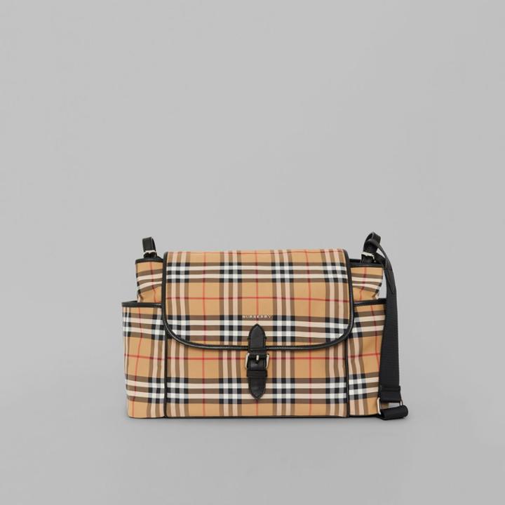 Burberry Burberry Childrens Vintage Check Baby Changing Shoulder Bag, Yellow