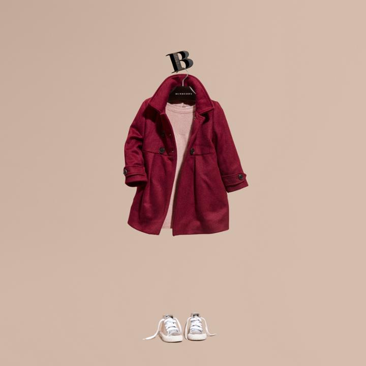 Burberry Burberry Tailored Cashmere Coat, Size: 18m, Pink