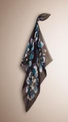 Burberry Burberry Floral Tie-dye Silk Square - Medium, Blue