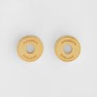 Burberry Burberry Logo Graphic Gold-plated Earrings