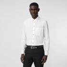 Burberry Burberry Slim Fit Logo Detail Cotton Poplin Shirt, Size: 38