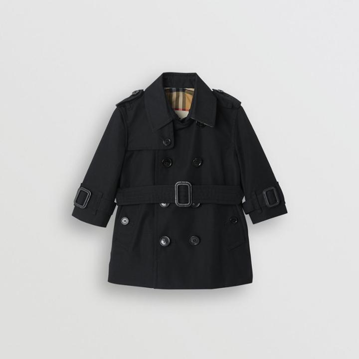Burberry Burberry Childrens The Sandringham Trench Coat, Size: 12m, Black