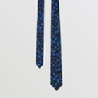 Burberry Burberry Slim Cut Floral Silk Jacquard Tie, Blue