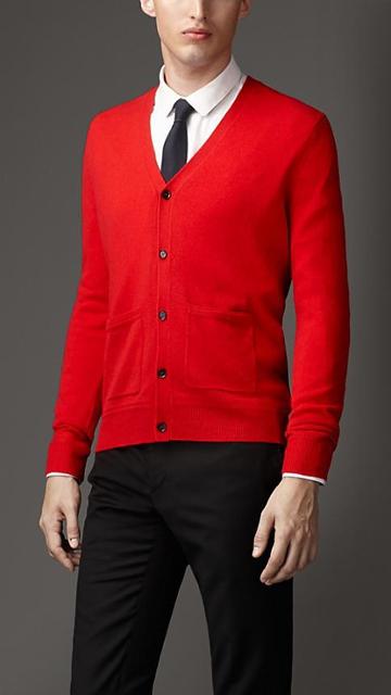 Burberry Military Stitch Cashmere Cardigan