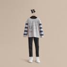 Burberry Burberry Long-sleeve London Icons Print Cotton T-shirt, Size: 6y, Blue