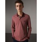Burberry Burberry Long-sleeve Cotton Piqu Polo Shirt, Size: M, Brown
