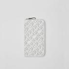 Burberry Burberry Perforated Leather Ziparound Wallet, White