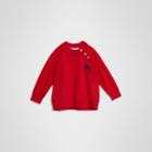 Burberry Burberry Childrens Contrast Motif Cashmere Sweater, Size: 12m, Red