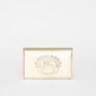 Burberry Burberry Small Embossed Crest Metallic Leather Wallet, Gold