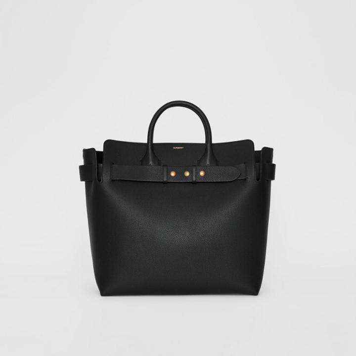 Burberry Burberry The Large Leather Triple Stud Belt Bag, Black