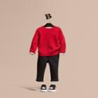 Burberry Burberry Check Detail Cashmere Sweater, Size: 3y, Red