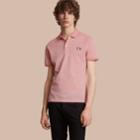 Burberry Burberry Cotton Piqu Polo Shirt, Size: M, Pink