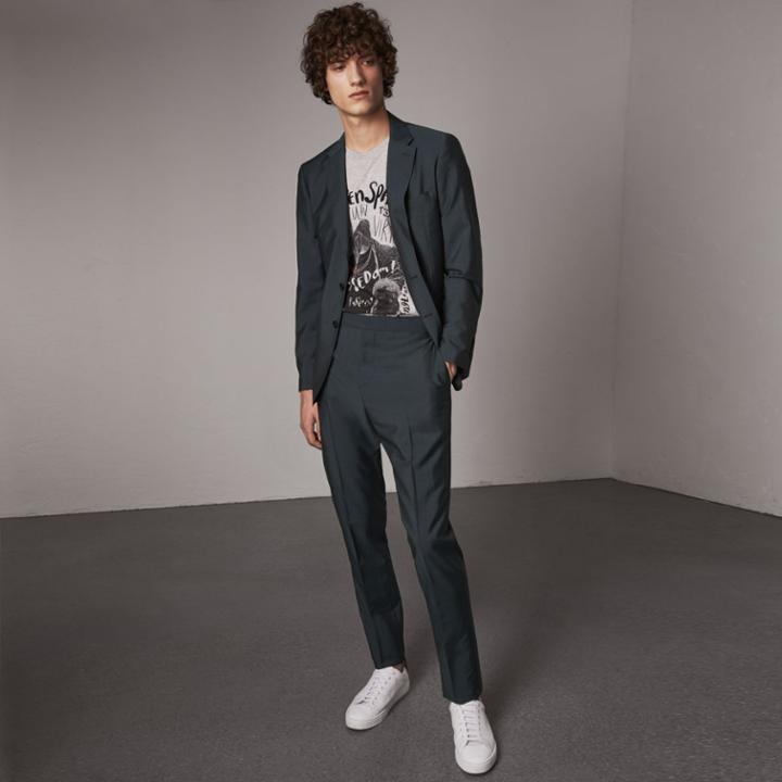 Burberry Burberry Soho Fit Wool Mohair Suit, Size: 54r, Blue