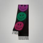 Burberry Burberry Metallic Smiley Face Wool Cashmere Blend Scarf, Size: Os