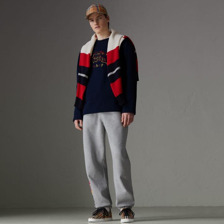 Burberry Burberry Reissued Jersey Sweatshirt, Size: M, Blue