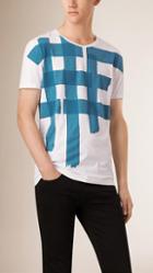 Burberry Brit Large Check Print Cotton T-shirt