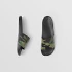 Burberry Burberry Camouflage Print Slides, Size: 43