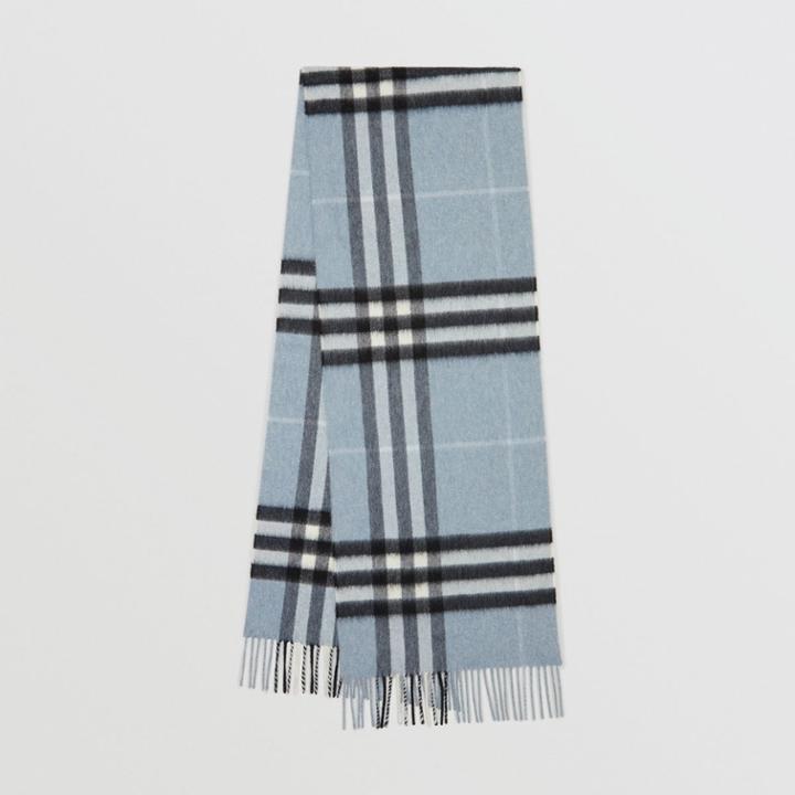 Burberry Burberry The Classic Check Cashmere Scarf, Dusty Blue