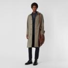 Burberry Burberry Reversible Tropical Gabardine And Wool Car Coat, Size: 44, Green