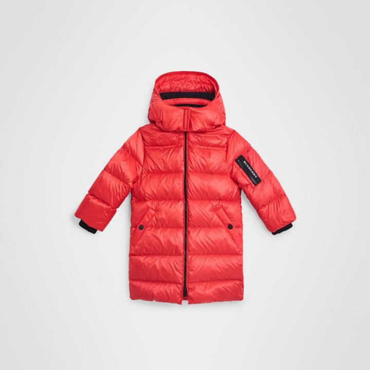 Burberry Burberry Childrens Detachable Hood Down-filled Puffer Coat, Size: 12y, Orange