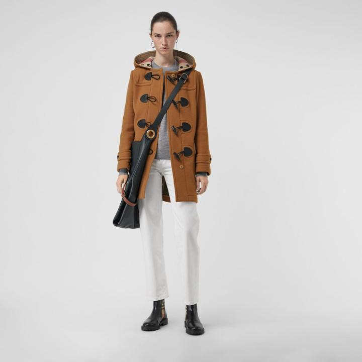 Burberry Burberry The Mersey Duffle Coat, Size: 04, Beige