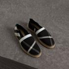 Burberry Burberry Check Cotton Canvas Seam-sealed Espadrilles, Size: 45, Black