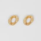 Burberry Burberry Crystal Gold-plated Chain-link Hoop Earrings, Yellow
