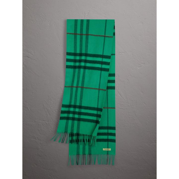 Burberry Burberry Overdyed Exploded Check Cashmere Scarf