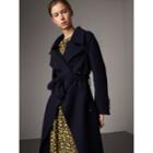 Burberry Burberry Double-faced Wool Cashmere Wrap Coat, Size: 04, Blue