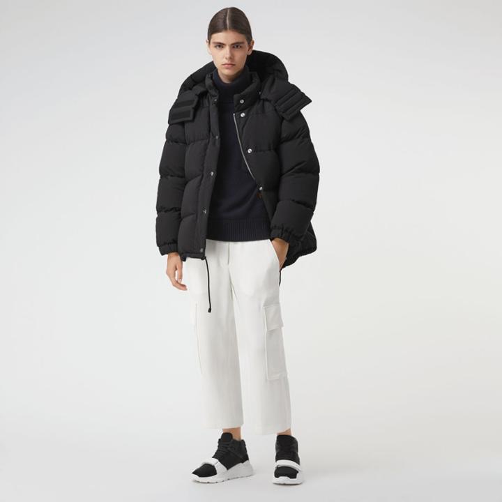 Burberry Burberry Detachable Hood And Sleeve Down-filled Puffer Jacket, Black