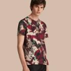 Burberry Burberry Abstract Floral Print Cotton T-shirt, Size: Xxxl, Red