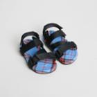 Burberry Burberry Ripstop Strap Check Cotton Sandals, Size: 8